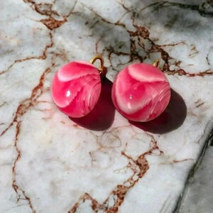 Vintage Botswana agate clip  on earrings